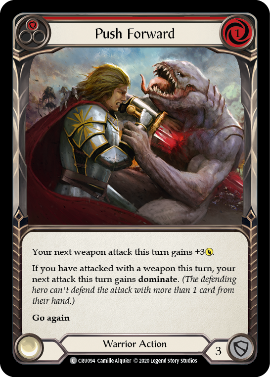 Push Forward (Red) [CRU094] (Crucible of War)  1st Edition Normal | Boutique FDB TCG