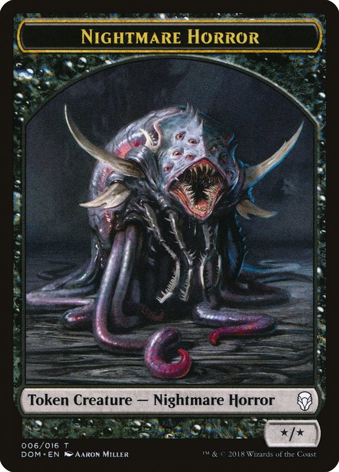 Nightmare Horror Token [Dominaria Tokens] | Boutique FDB TCG