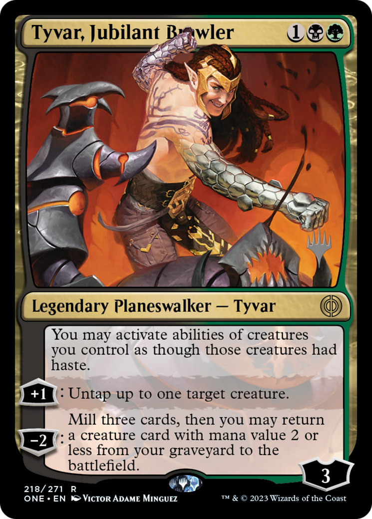 Tyvar, Jubilant Brawler (Promo Pack) [Phyrexia: All Will Be One Promos] | Boutique FDB TCG