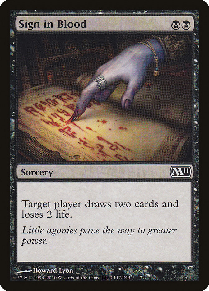 Sign in Blood [Magic 2011] | Boutique FDB TCG