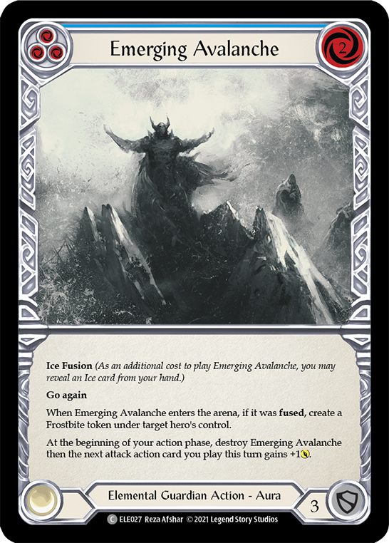Emerging Avalanche (Blue) [ELE027] (Tales of Aria)  1st Edition Normal | Boutique FDB TCG