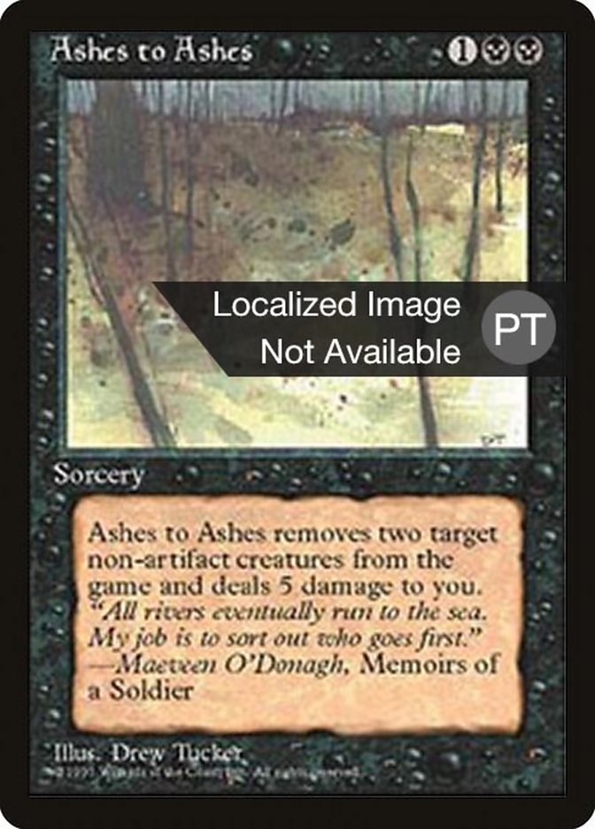 Ashes to Ashes [Fourth Edition (Foreign Black Border)] | Boutique FDB TCG