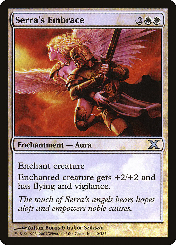 Serra's Embrace (Premium Foil) [Tenth Edition] | Boutique FDB TCG