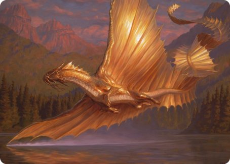 Adult Gold Dragon Art Card [Dungeons & Dragons: Adventures in the Forgotten Realms Art Series] | Boutique FDB TCG