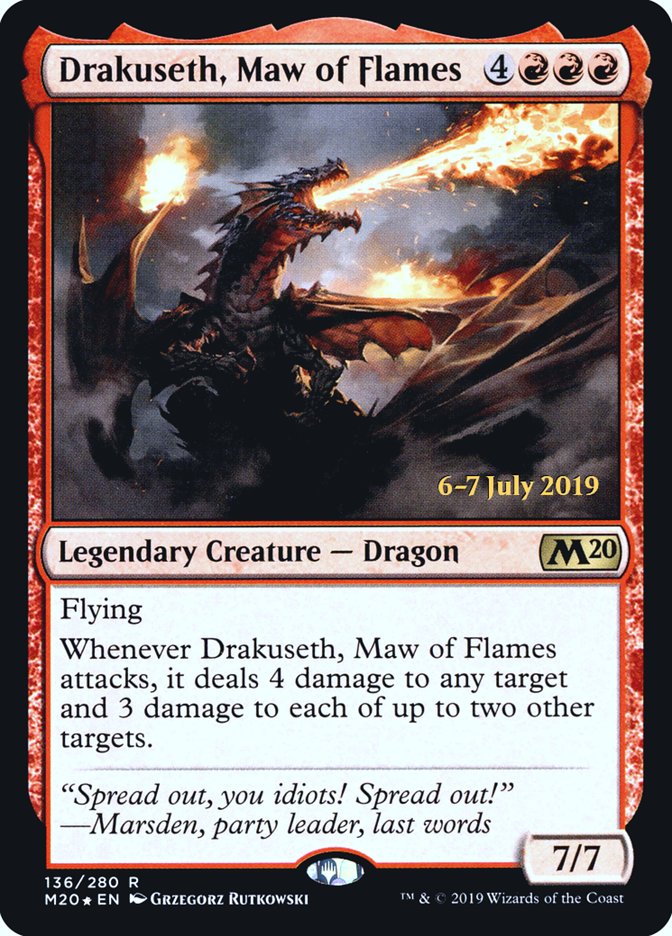 Drakuseth, Maw of Flames [Core Set 2020 Prerelease Promos] | Boutique FDB TCG