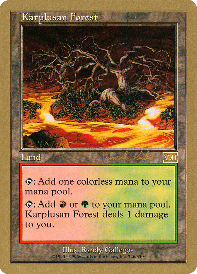 Karplusan Forest (Janosch Kuhn) [World Championship Decks 2000] | Boutique FDB TCG