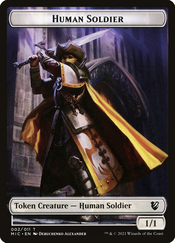 Copy // Human Soldier Double-Sided Token [Double Masters Tokens] | Boutique FDB TCG