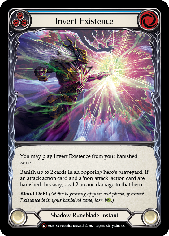 Invert Existence [U-MON158-RF] (Monarch Unlimited)  Unlimited Rainbow Foil | Boutique FDB TCG