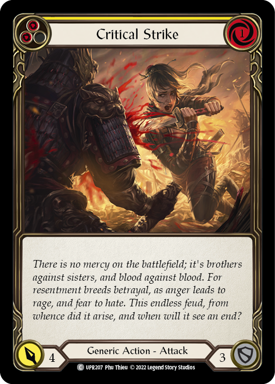 Critical Strike (Yellow) [UPR207] (Uprising) | Boutique FDB TCG