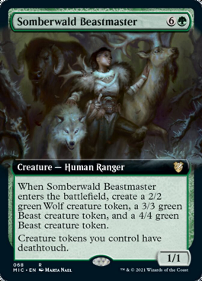 Somberwald Beastmaster (Extended Art) [Innistrad: Midnight Hunt Commander] | Boutique FDB TCG