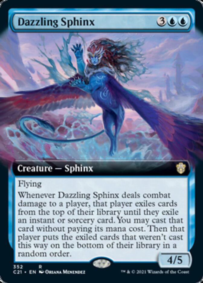 Dazzling Sphinx (Extended Art) [Commander 2021] | Boutique FDB TCG