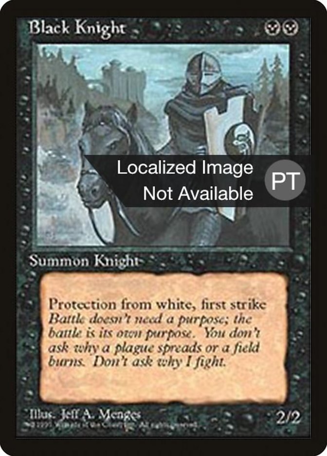 Black Knight [Fourth Edition (Foreign Black Border)] | Boutique FDB TCG