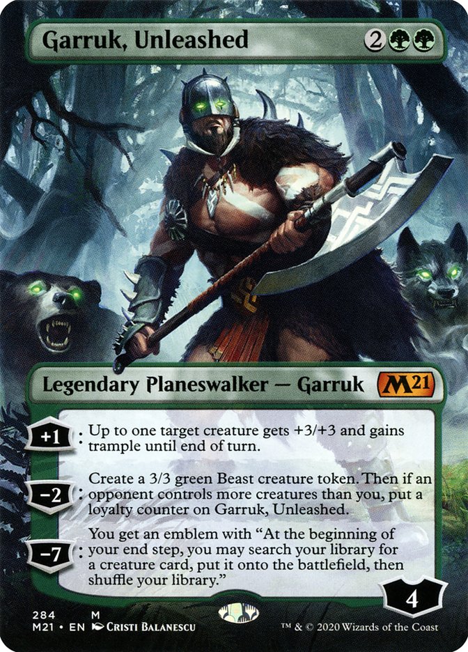 Garruk, Unleashed (Borderless) [Core Set 2021] | Boutique FDB TCG