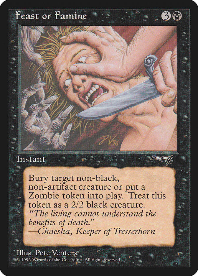 Feast or Famine (Face Pressed) [Alliances] | Boutique FDB TCG