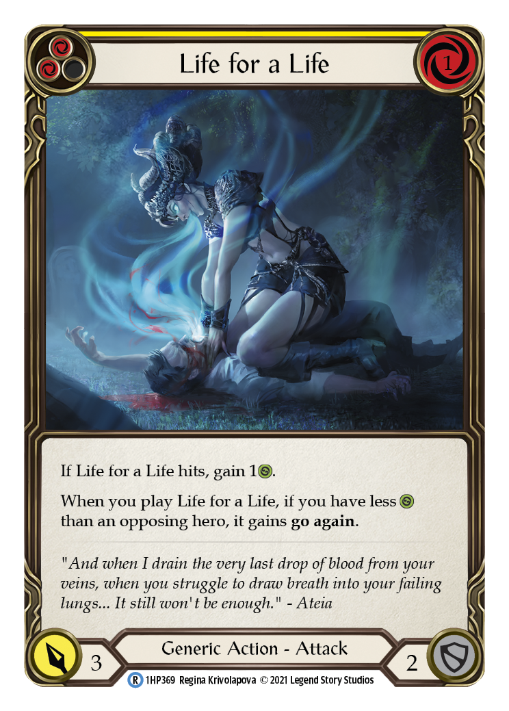 Life for a Life (Yellow) [1HP369] (History Pack 1) | Boutique FDB TCG