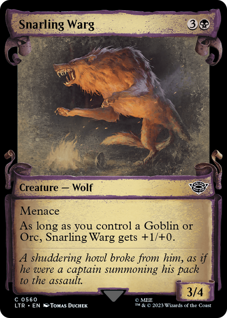Snarling Warg [The Lord of the Rings: Tales of Middle-Earth Showcase Scrolls] | Boutique FDB TCG