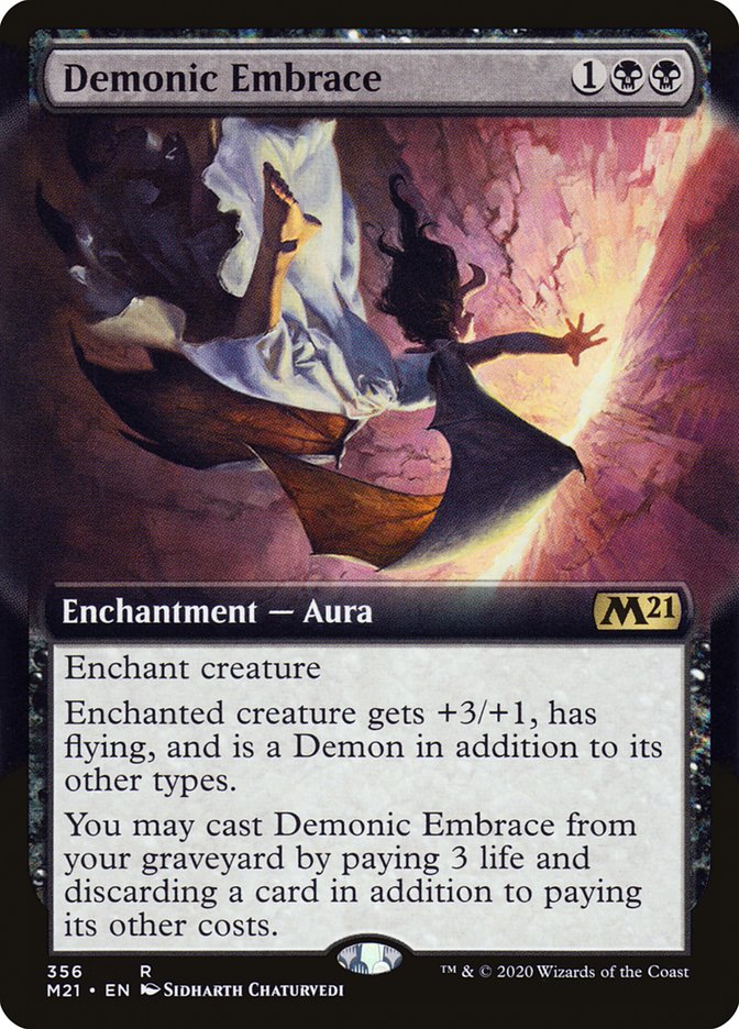 Demonic Embrace (Extended Art) [Core Set 2021] | Boutique FDB TCG