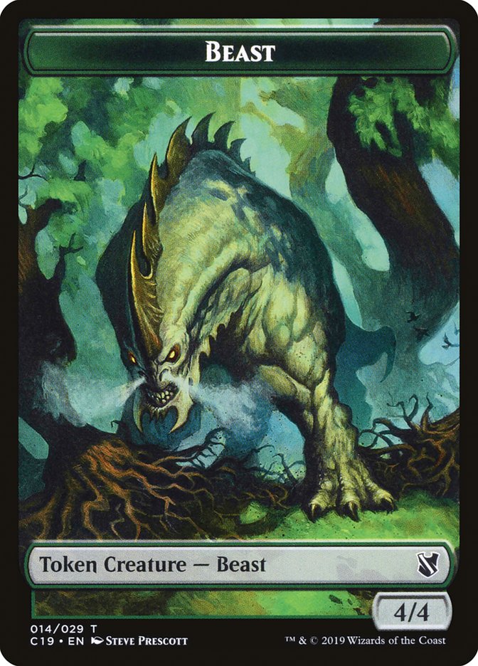 Beast (014) // Wurm Double-Sided Token [Commander 2019 Tokens] | Boutique FDB TCG