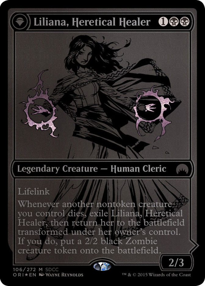 Liliana, Heretical Healer // Liliana, Defiant Necromancer [San Diego Comic-Con 2015] | Boutique FDB TCG