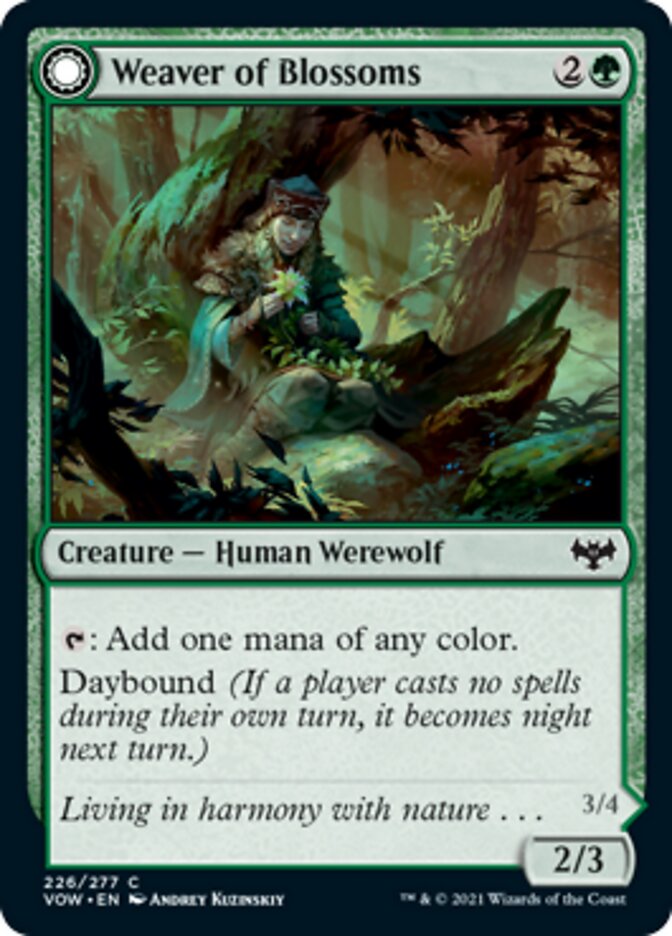 Weaver of Blossoms // Blossom-Clad Werewolf [Innistrad: Crimson Vow] | Boutique FDB TCG