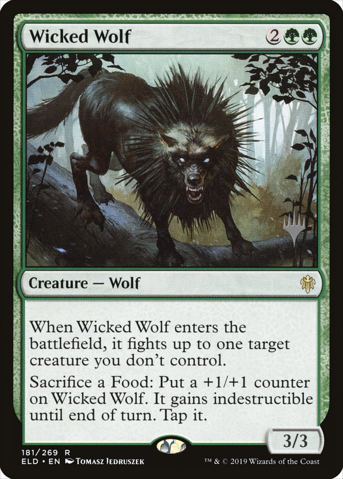 Wicked Wolf (Promo Pack) [Throne of Eldraine Promos] | Boutique FDB TCG