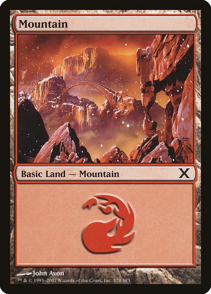 Mountain (378) [Tenth Edition] | Boutique FDB TCG