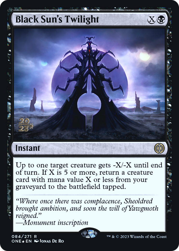 Black Sun's Twilight [Phyrexia: All Will Be One Prerelease Promos] | Boutique FDB TCG