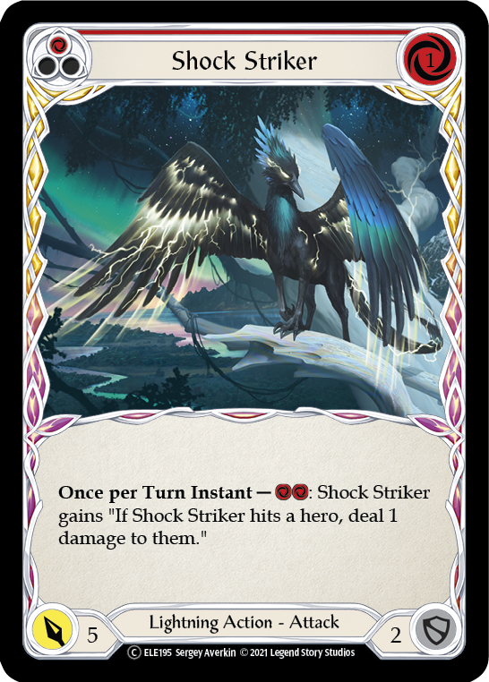 Shock Striker (Red) [U-ELE195] (Tales of Aria Unlimited)  Unlimited Normal | Boutique FDB TCG