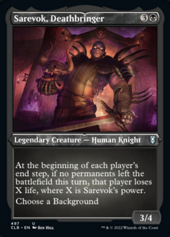 Sarevok, Deathbringer (Foil Etched) [Commander Legends: Battle for Baldur's Gate] | Boutique FDB TCG