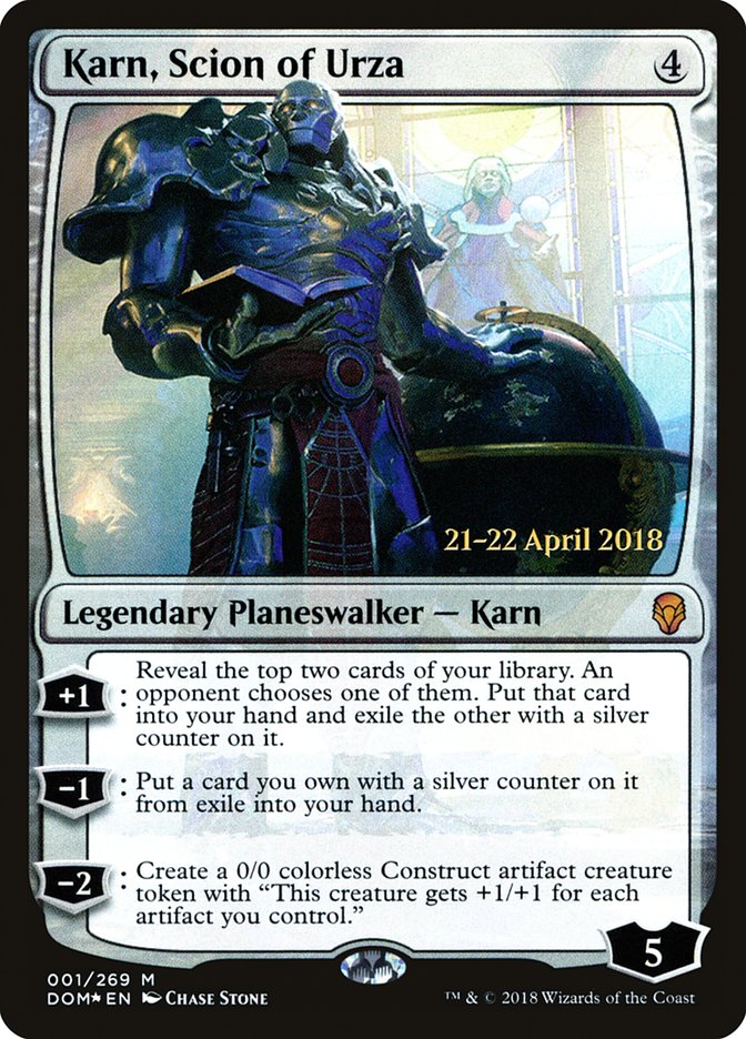Karn, Scion of Urza [Dominaria Prerelease Promos] | Boutique FDB TCG