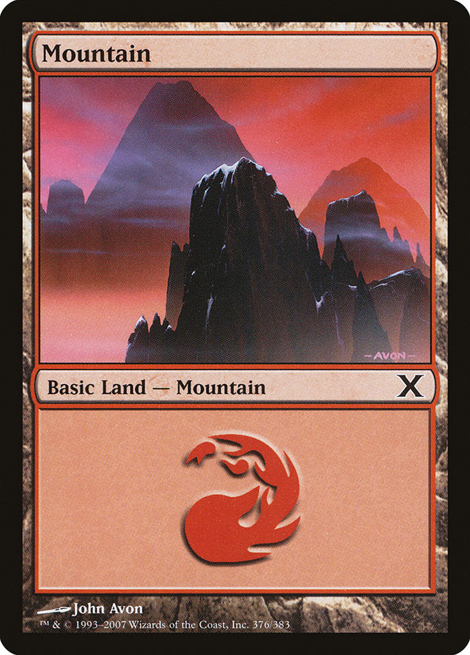 Mountain (376) [Tenth Edition] | Boutique FDB TCG