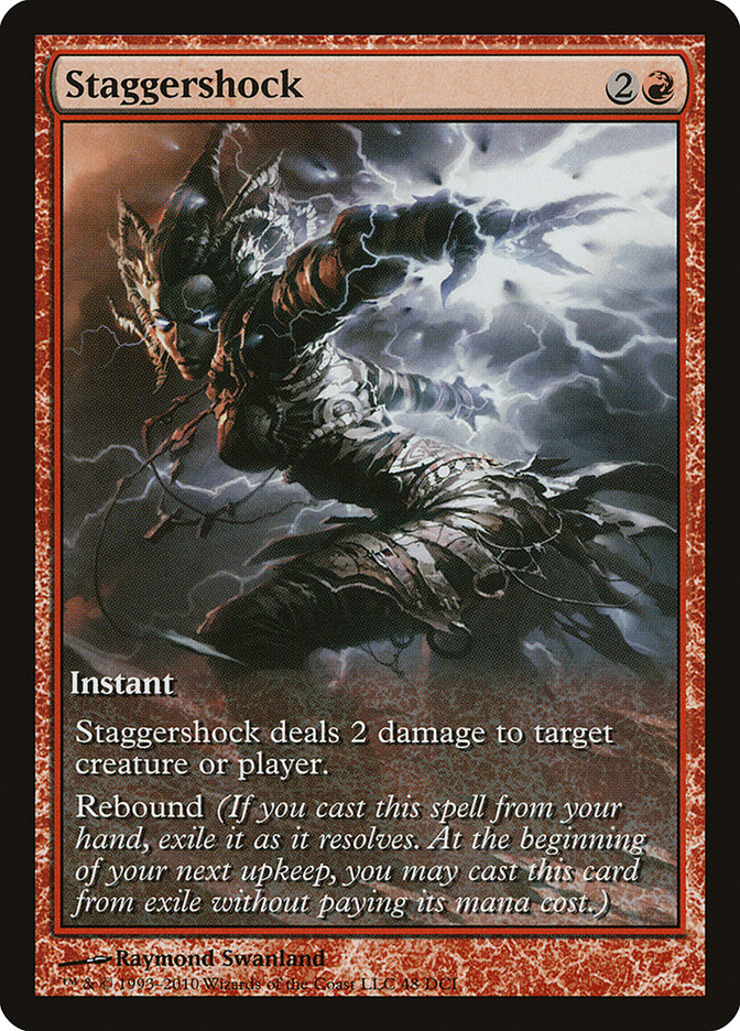 Staggershock (Game Day) (Extended Art) [Rise of the Eldrazi Promos] | Boutique FDB TCG