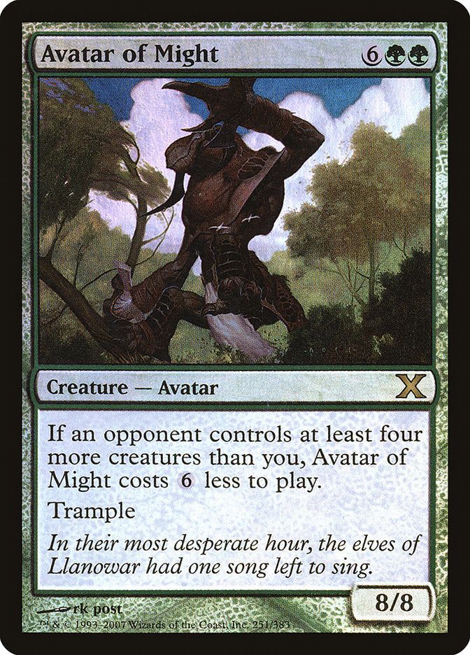 Avatar of Might (Premium Foil) [Tenth Edition] | Boutique FDB TCG