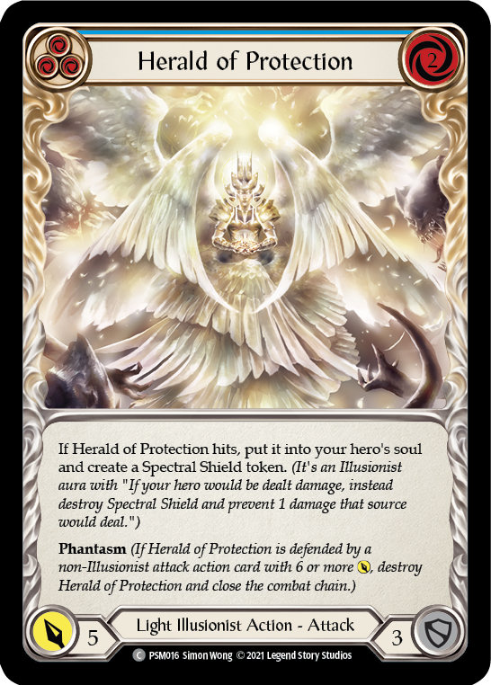 Herald of Protection (Blue) [PSM016] (Monarch Prism Blitz Deck) | Boutique FDB TCG