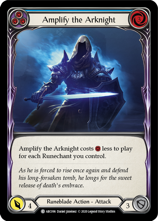 Amplify the Arknight (Blue) [U-ARC096] (Arcane Rising Unlimited)  Unlimited Normal | Boutique FDB TCG