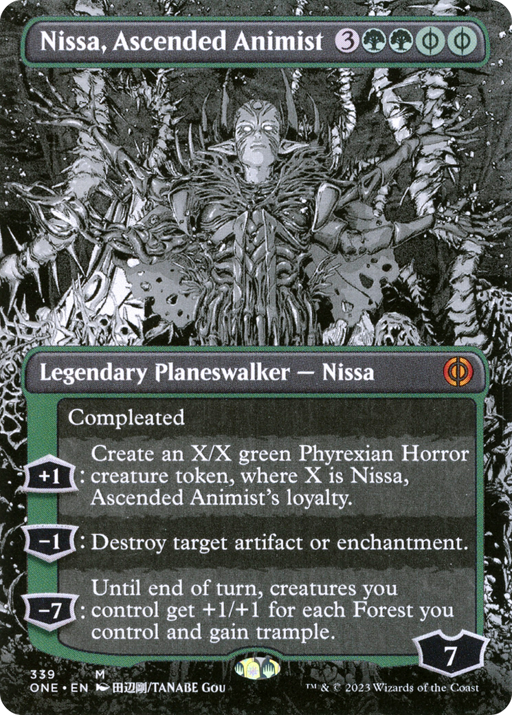 Nissa, Ascended Animist (Borderless Manga) [Phyrexia: All Will Be One] | Boutique FDB TCG