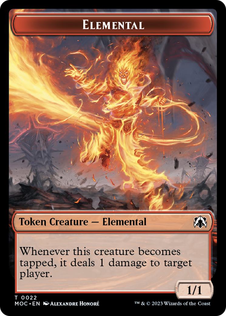 Elemental (22) // Elemental (9) Double-Sided Token [March of the Machine Commander Tokens] | Boutique FDB TCG