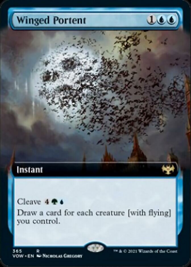 Winged Portent (Extended Art) [Innistrad: Crimson Vow] | Boutique FDB TCG