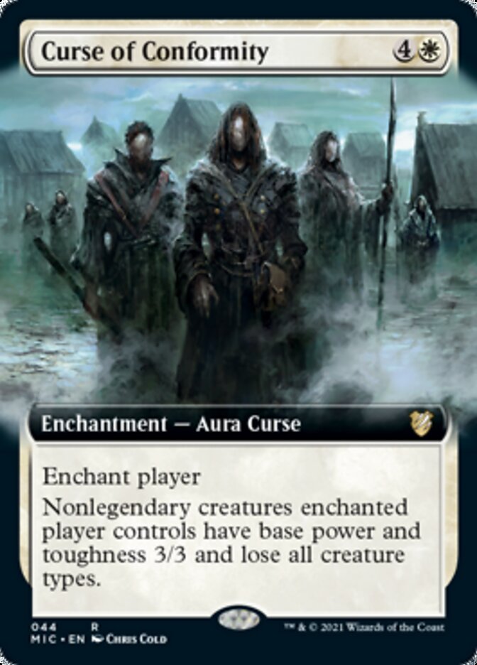 Curse of Conformity (Extended Art) [Innistrad: Midnight Hunt Commander] | Boutique FDB TCG