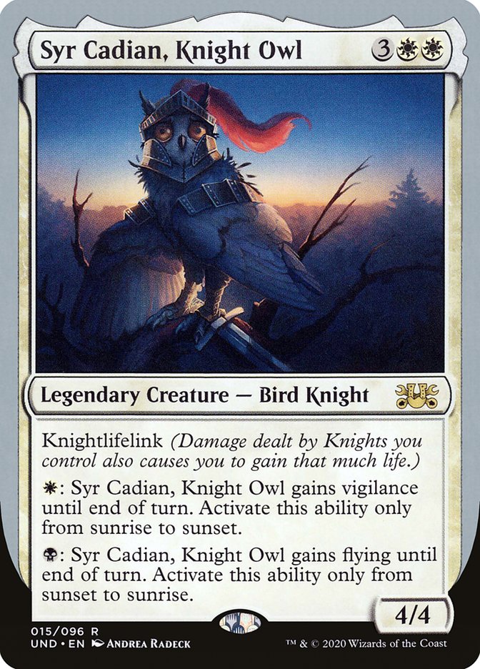 Syr Cadian, Knight Owl [Unsanctioned] | Boutique FDB TCG