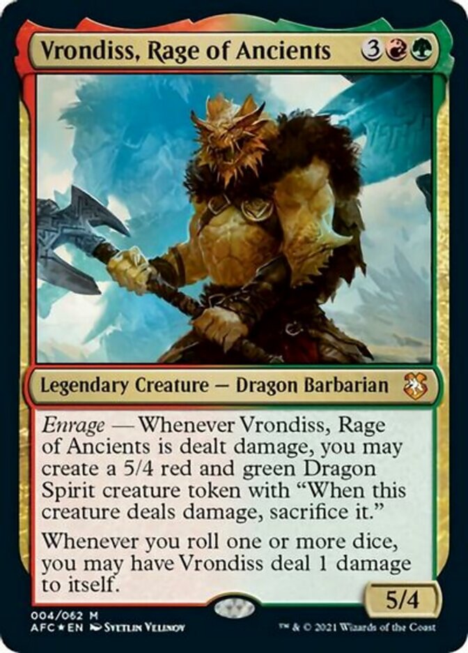 Vrondiss, Rage of Ancients (Display Commander) [Dungeons & Dragons: Adventures in the Forgotten Realms Commander] | Boutique FDB TCG