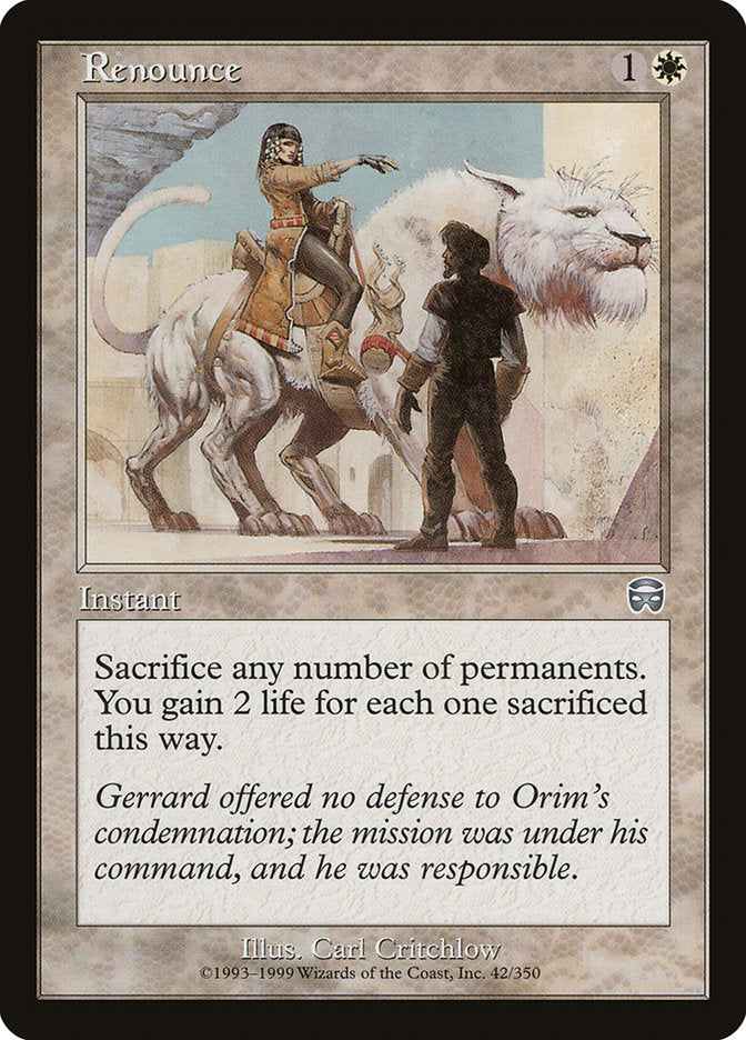 Renounce [Mercadian Masques] | Boutique FDB TCG
