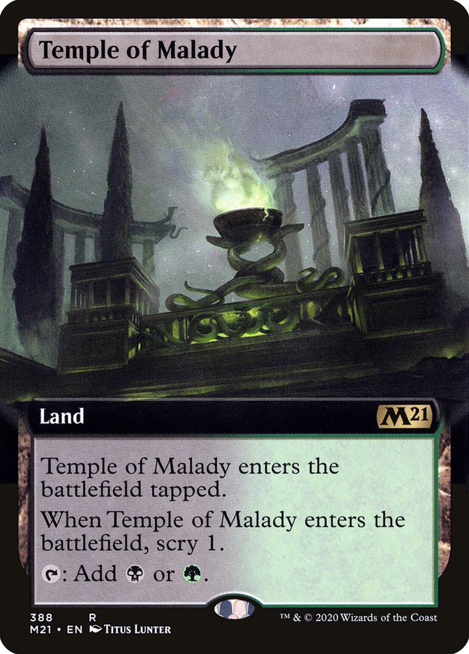 Temple of Malady (Extended Art) [Core Set 2021] | Boutique FDB TCG