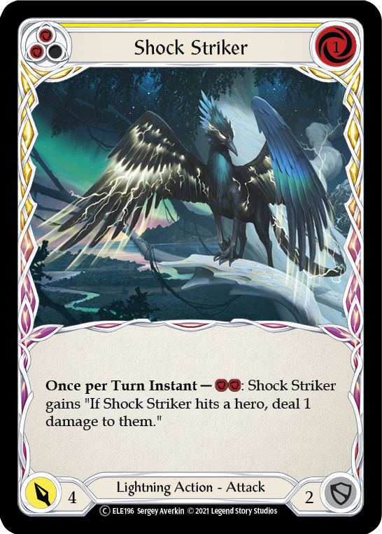 Shock Striker (Yellow) [U-ELE196] (Tales of Aria Unlimited)  Unlimited Normal | Boutique FDB TCG