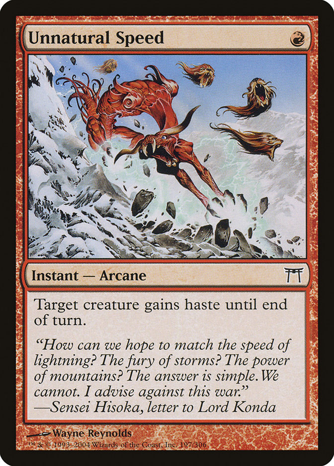 Unnatural Speed [Champions of Kamigawa] | Boutique FDB TCG