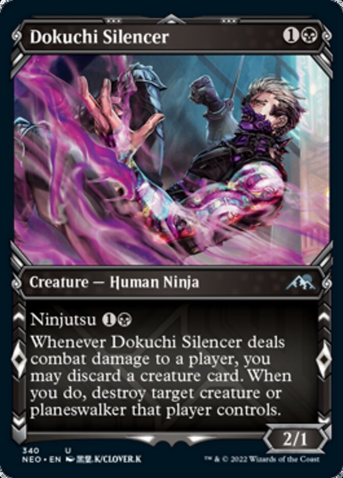 Dokuchi Silencer (Showcase Ninja) [Kamigawa: Neon Dynasty] | Boutique FDB TCG