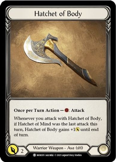 Chane // Hatchet of Body [MON154 // MON105] (Monarch Unlimited)  Unlimited Normal | Boutique FDB TCG