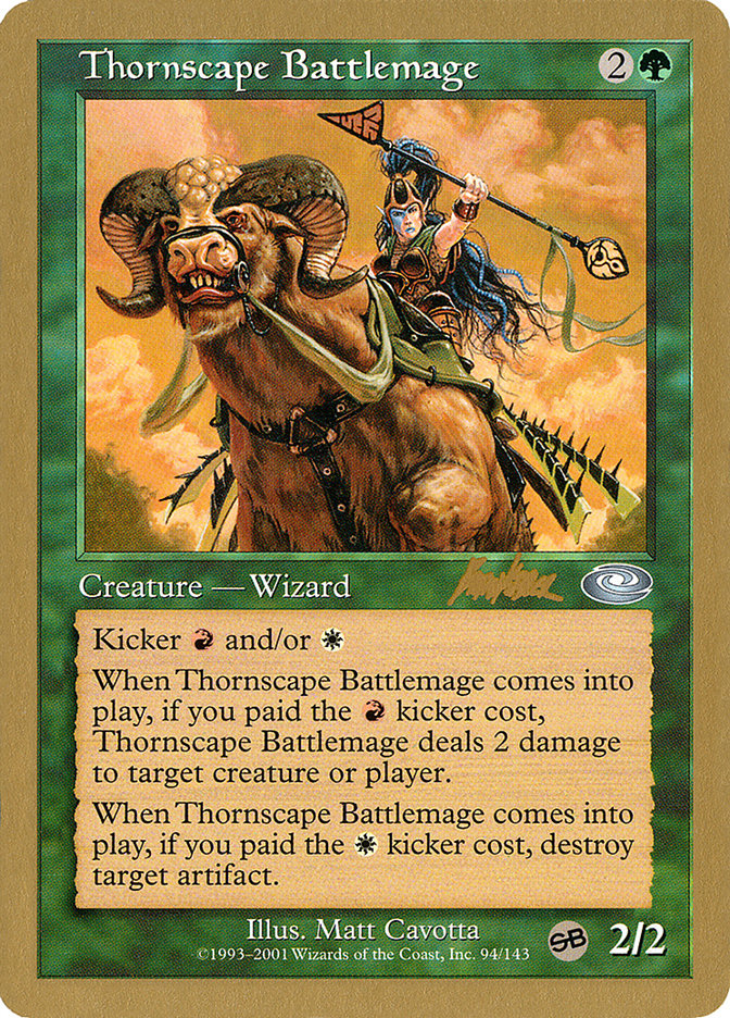 Thornscape Battlemage (Brian Kibler) (SB) [World Championship Decks 2002] | Boutique FDB TCG