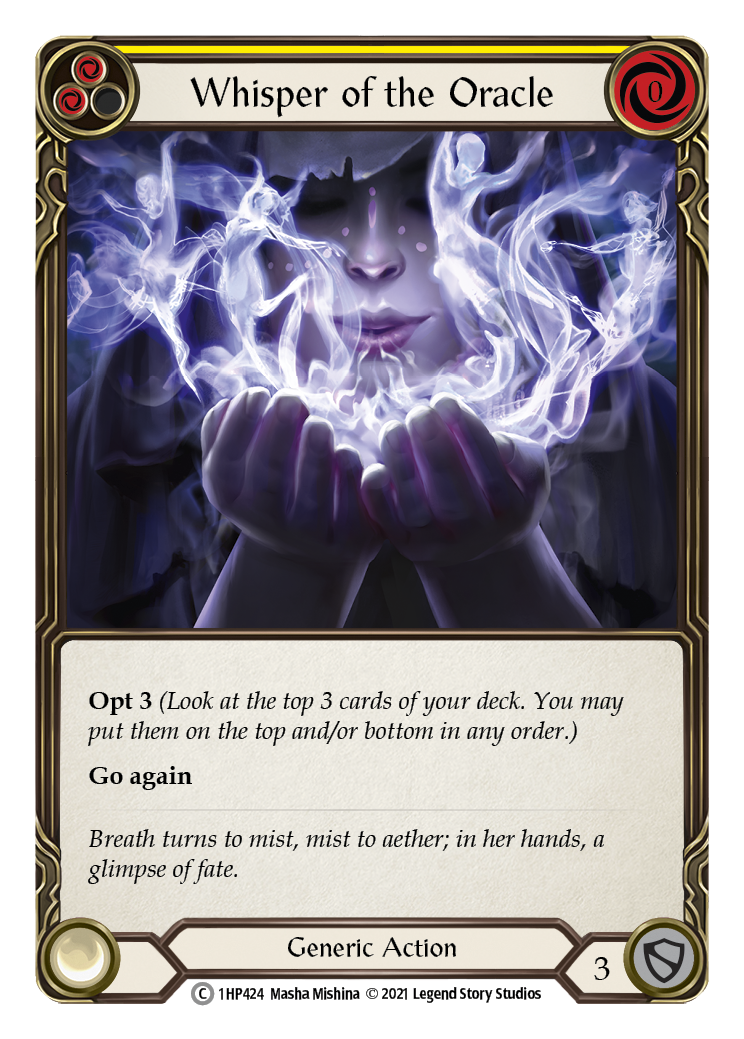 Whisper of the Oracle (Yellow) [1HP424] (History Pack 1) | Boutique FDB TCG