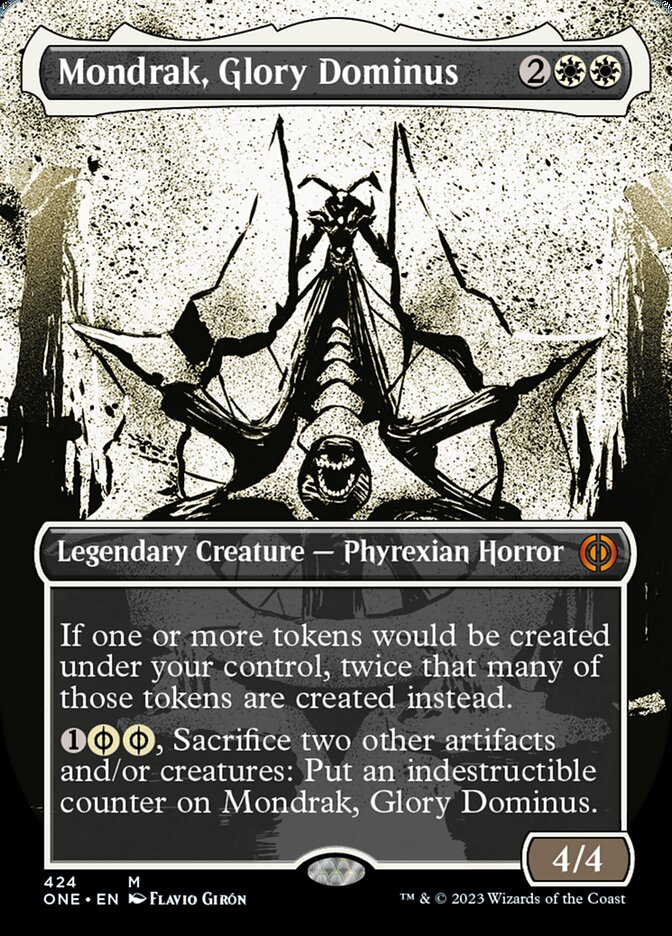 Mondrak, Glory Dominus (Borderless Ichor Step-and-Compleat Foil) [Phyrexia: All Will Be One] | Boutique FDB TCG